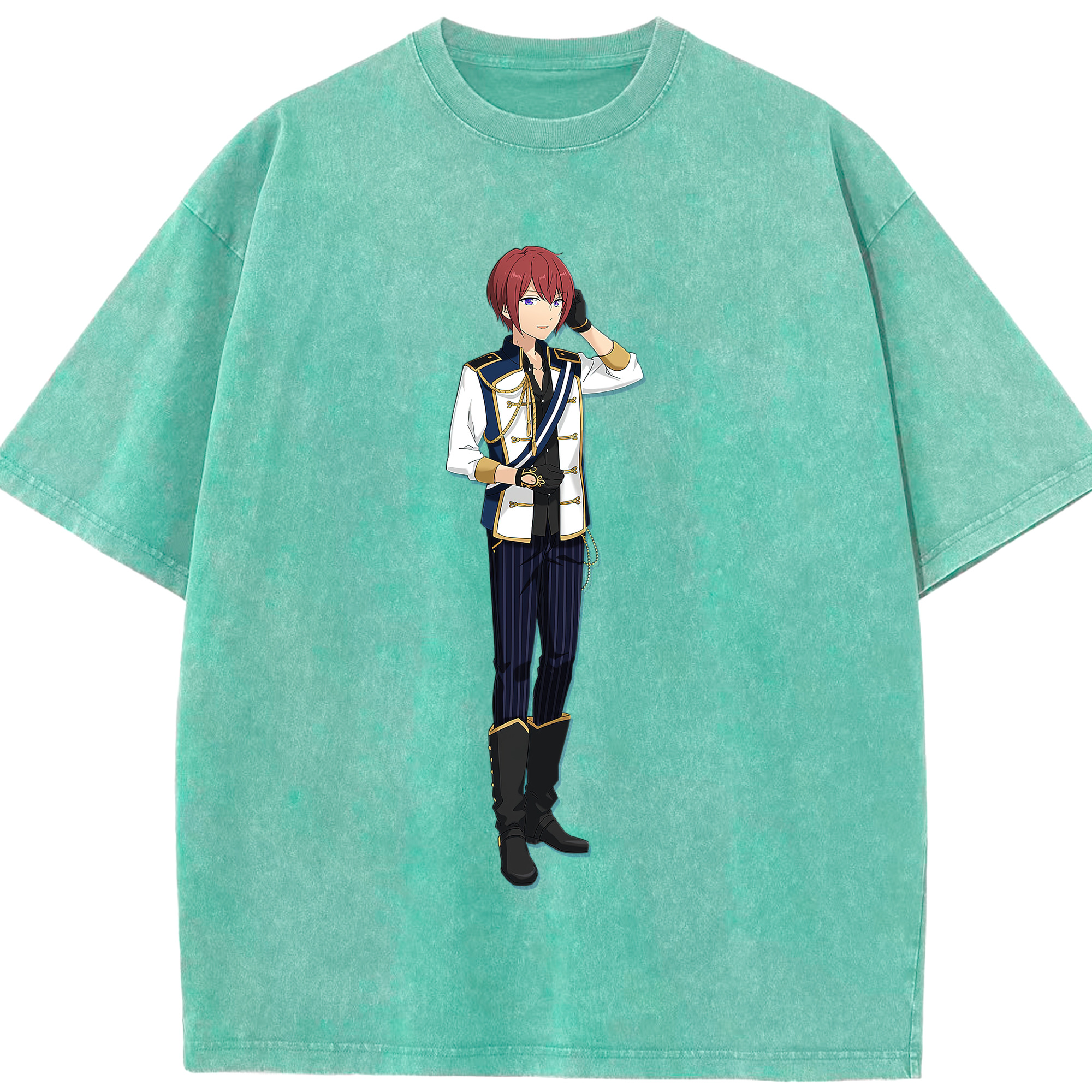 （画像用） あんさんぶるスターズ! Ensemble Stars 綿100% ヴィンテージ風 半袖Tシャツ（フロントプリント）